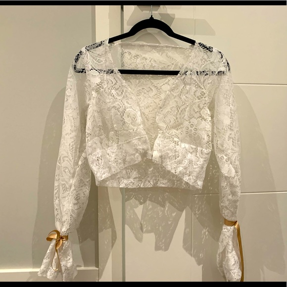 Handmade by me. Lace cardigan/ top - Picture 1 of 5